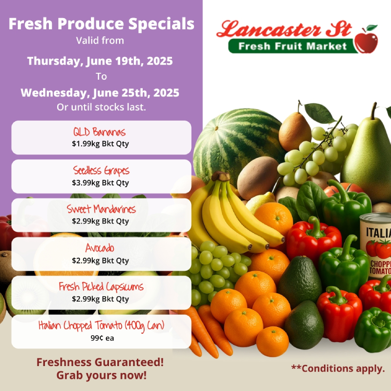 Lancaster St Fresh FruitMarket- OFFER POSTER-SOCIAL MEDIA POST - June 19th to June 25th