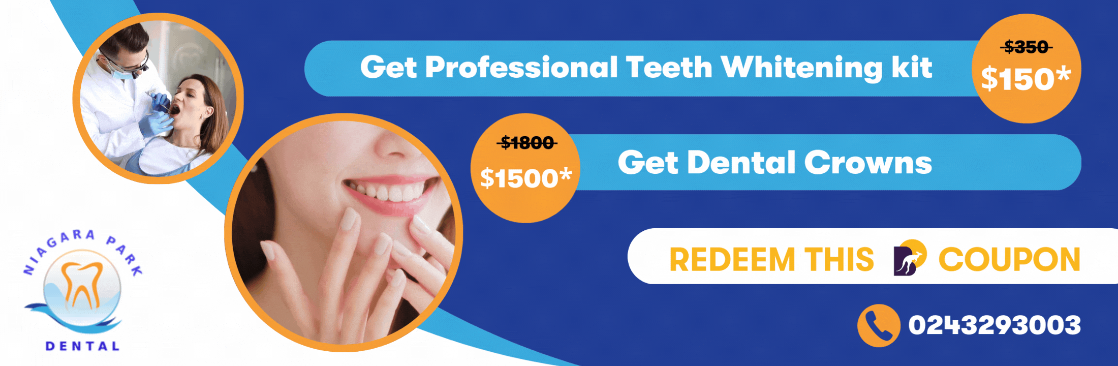 Niagra Park Dental-2200x 720 BoostOn website Ad